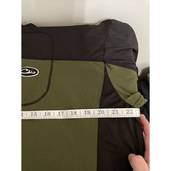 Drake Waterfowl 1/4 Zip Shirt Mens Large Black Green Pullover Base Tiny Flaw - Picture 7 of 9